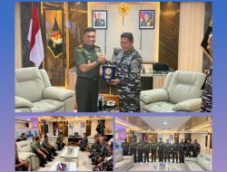 Perkuat Koordinasi Tugas Kewilayahan, Kodam XXIII/Palaka Wira Jalin Silaturahmi dengan Kodaeral VI