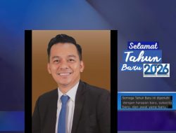 Ketua Dewan Perwakilan Rakyat Daerah (DPRD), Kab. Banggai Laut, PATWAN KUBA, S.H.,M.H. Mengucapkan: Selamat TAHUN BARU 2026.