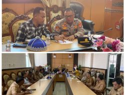 Dukung Kamtibmas, Kapolsek Banggai Kawal Rakor Sengketa Tanah Pasar Tua di Kantor Bupati