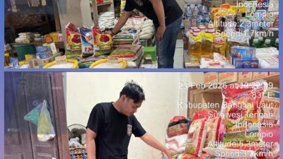 Sat Reskrim Polres Bangkep, Sidak Harga Pangan di Banggai Laut. Pastikan Ketersediaan Beras