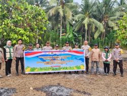 Dukung Ketahanan Pangan, Polres Bangkep Gelar Penanaman Jagung di Desa Mansamat A