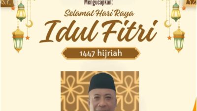 Kepala Dinas, LAODE KAIMUDIN, S.E, Beserta Segenap Staf & Jajaran Dinas Pariwisata dan Kebudayaan (Disparbud), Kab. Banggai Laut. Mengucapkan: Selamat “IDUL FITRI” 1447 Hijrah, Mohon Maaf Lahir & Batin.