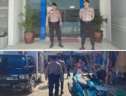 Cegah Gangguan Kamtibmas, Patroli Perintis Presisi Polres Bangkep Sasar Bank & Pasar