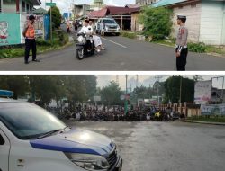 Satlantas Polres Bangkep Lakukan Pengaturan Lalu Lintas Ibadah Sholat Idulfitri 1447 H