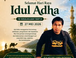 Keluarga Besar Toko Furniture SINAR LAMENA Banggai Laut, Mengucapkan: Selamat Hari Raya “IDUL ADHA” 27 Mei 2026, Mohon Maaf Lahir & Batin.