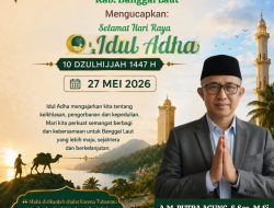Keluarga Besar BADAN PENANGGULANGAN BENCANA DAERAH (BPBD) Kab. Banggai Laut, Mengucapkan: Selamat Hari Raya “IDUL ADHA” 27 Mei 2026, Mohon Maaf Lahir & Batin.