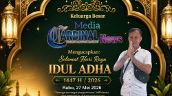 Keluarga Besar Media CARDINALNews, Mengucapkan: Selamat Hari Raya “IDUL ADHA” 27 Mei 2026. Mohon Maaf Lahir & Batin.