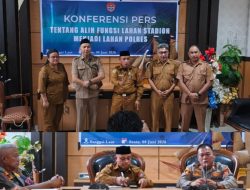 Pemkab Balut Gelar Konferensi Pers, Klarifikasi Isu Alih Fungsi Lahan Stadion untuk Pembangunan Mako Polres