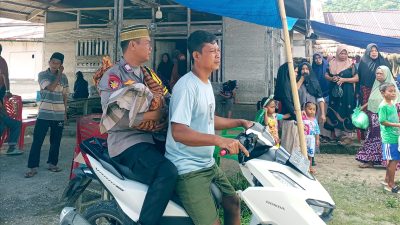 Bhabinkamtibmas Desa Pasir Putih Tuai Apresiasi, Peduli Warga Kurang Mampu Hingga Akhir Hayat Bayi Penderita Hidrosefalus