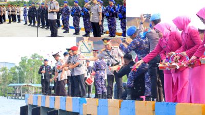 Jelang Hari Bhayangkara, Polda Sulteng Gelar Ziarah di TMP Tatura & Tabur Bunga di Perairan Labuan