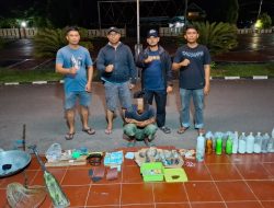 Tindak Tegas Illegal Fishing, Satpolairud Polres Bangkep Amankan Pembuat Bom Ikan Rakitan