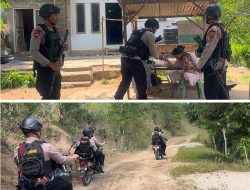 Hadir di Tengah Masyarakat Wilayah Terisolir, Personel Batalyon A Pelopor Pastikan Keamanan Desa Ngata Baru Tetap Kondusif