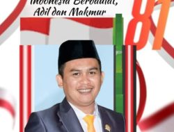 Anggota DPRD Dapil 4 Kab. Banggai Laut, MUNAWAN M. MUDE, S.Pd ( PKS ). Mengucapkan Dirgahayu Republik Indonesia ke-81 Tahun 2026.