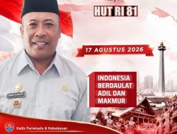 Kepala Dinas Pariwisata & Kebudayaan (Disparbud) Kab. Banggai Laut, LAODE KAIMUDIN, S.E. Mengucapkan Dirgahayu Republik Indonesia ke-81, Tahun 2026.