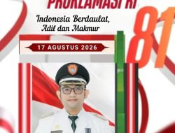 Lurah Lompio Kec. Banggai, Kab. Banggai Laut, RAHMAD BAGU, S.IP. Mengucapkan Dirgahayu Republik Indonesia ke-81, Tahun 2026.