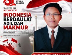 Kepala Bidang PIAK dan PEMANFAATAN DATA Dinas Kependudukan & Pencatatan Sipil Kab. Banggai Laut, TRI SUBEGTI FATCHUL MUIN, S.E.,MM.,C.PS. Mengucapkan Dirgahayu Republik Indonesia ke 81, Tahun 2026.